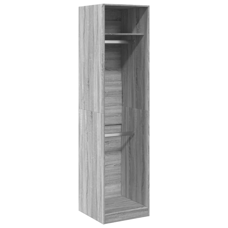Mueble de almacenaje | armario de madera de ingeniería gris sonoma 50x50x200 cm cfw631757