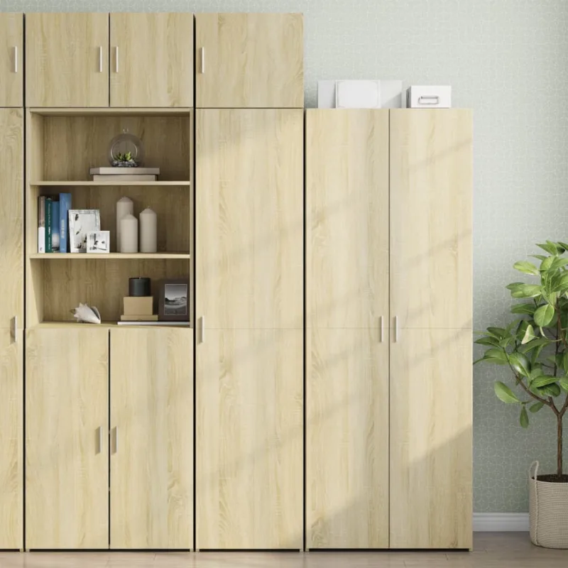Mueble de almacenaje | armario estrecho madera ingeniería roble sonoma 45x42,5x225 cm cfw641637