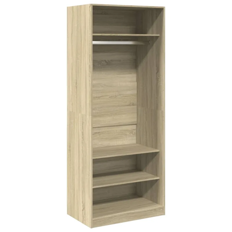 Mueble de almacenaje | armario de madera de ingeniería roble sonoma 80x50x200 cm cfw857265