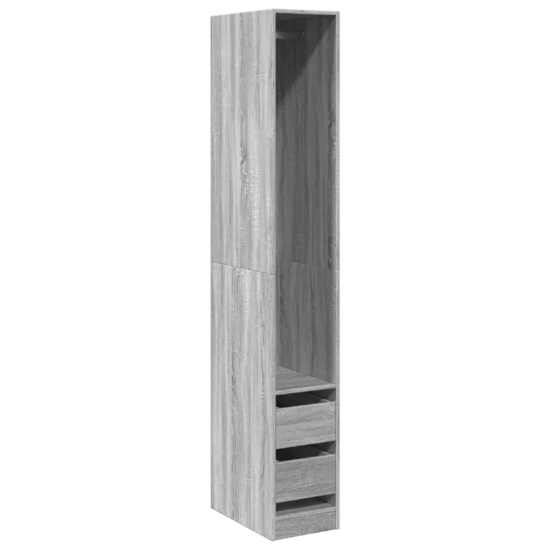 Mueble de almacenaje | armario de madera de ingeniería gris sonoma 30x50x200 cm cfw552708