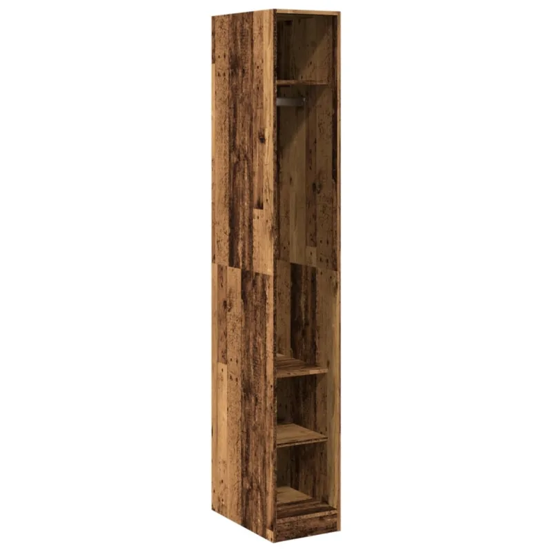 Mueble de almacenaje | armario de madera de ingeniería madera envejecida 30x50x200 cm cfw481093