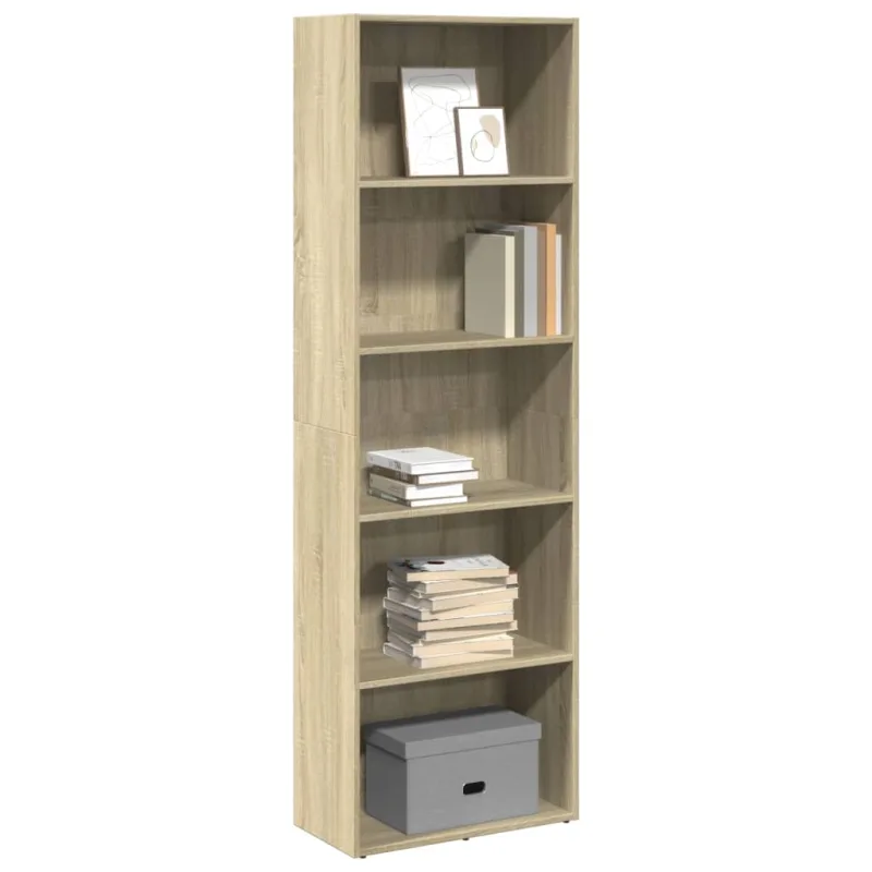 Librería roble sonoma 60x30x189 cm madera contrachapada