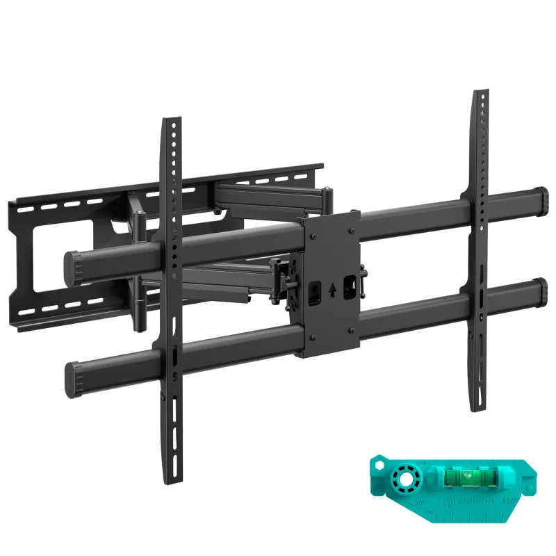 Onkron soporte tv pared inclinable y giratorio para 42-120, hasta 100 kg, vesa 1000x600, soporte giratorio tv m10-b negro