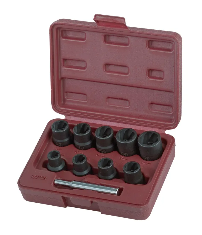 Kraftwerk jeu 10 douilles d'extracteur 10-19 mm