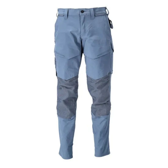 Pantalon de travail avec poches genouillères mascot customized - 22379-311/2-bleu gris-52-90
