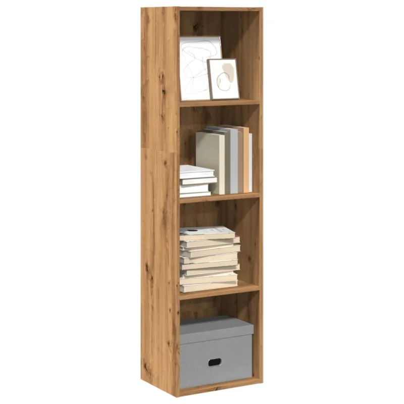 Librería artesanal de roble 40x30x152 cm de madera contrachapada