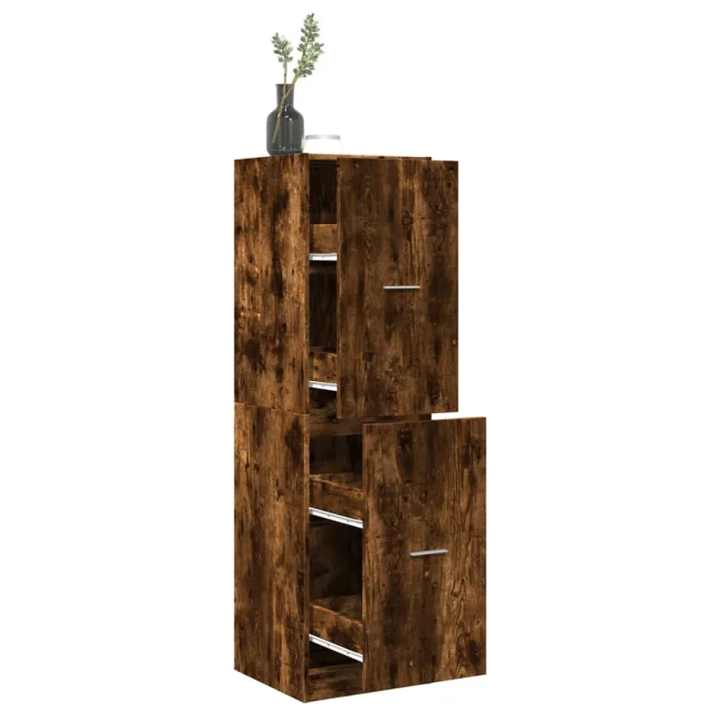 Mueble boticario roble ahumado 40x41x144,5 cm madera contrachapada
