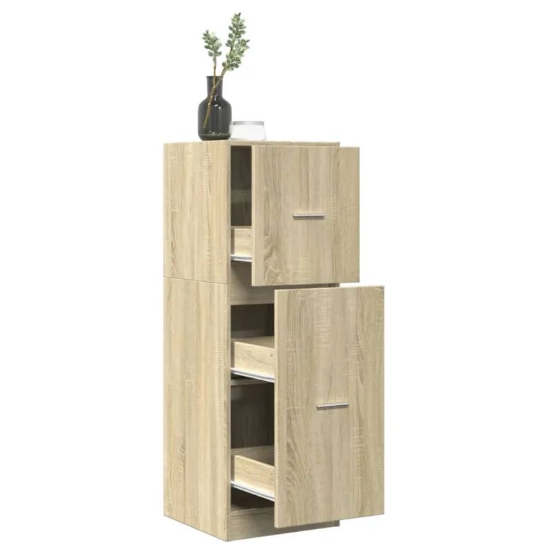Mueble boticario roble sonoma 40x41x118 cm madera contrachapada