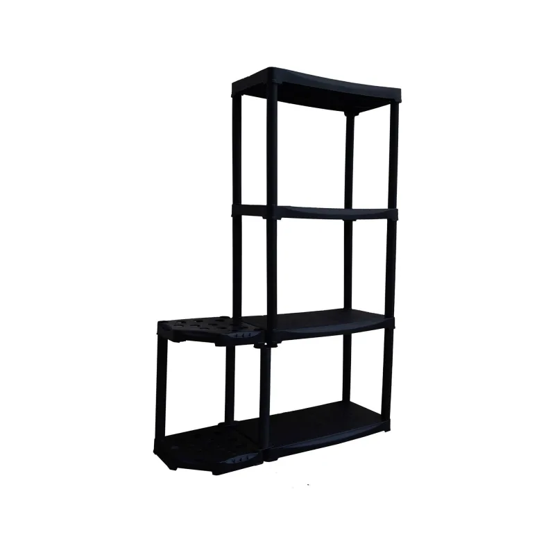 Armario de exterior blanca, estante de exterior, armario de balcón multiusos con 2 estantes, 100% made in italy, 89x30h133 cm, antracita