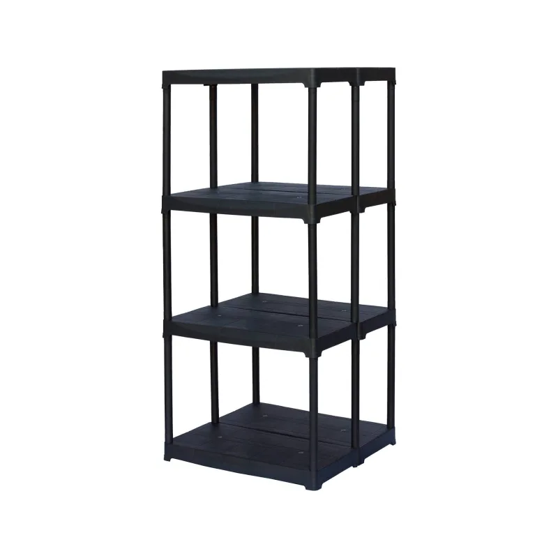 Armario de exterior akay, estante de exterior, armario de balcón multiusos, mueble de exterior, 100% made in italy, antracita, 60x59h133 cm