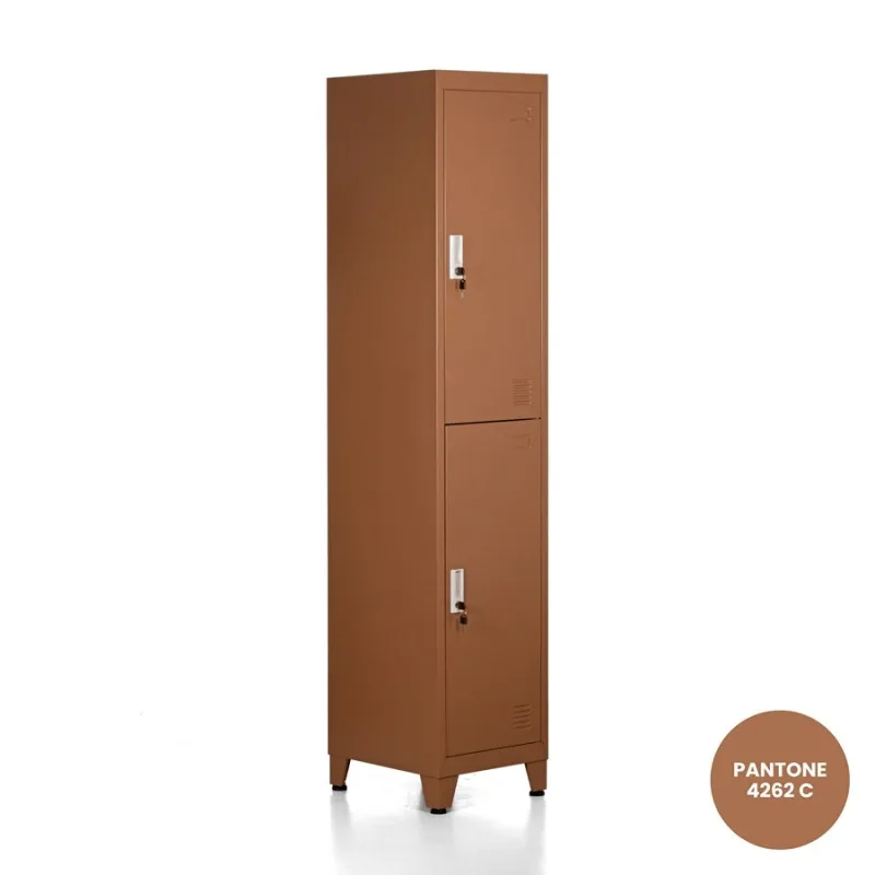 Armario metal ladrillo 2 puertas 180x38x45 cm