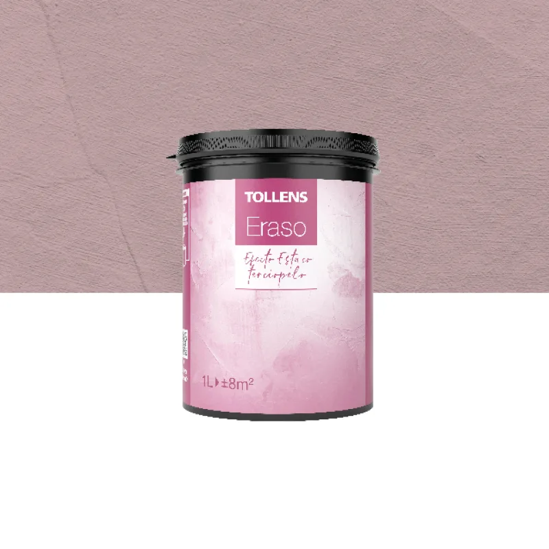 Pintura decorativa con efectos estuco efecto eraso color rosa estuco perlado tollens 1 litro acabado terciopelo