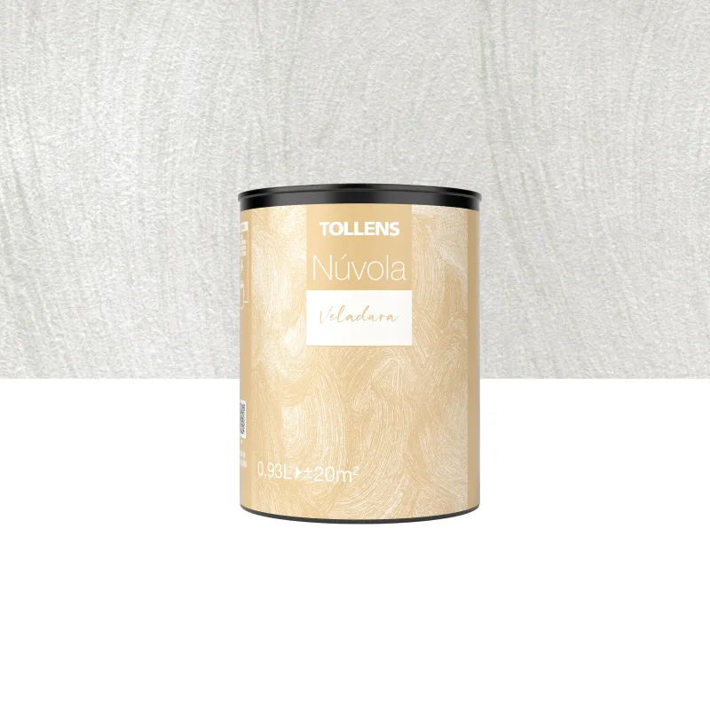 Pintura decorativa con efectos veladura efecto nuvola tollens color gris veladura 930ml acabado terciopelo