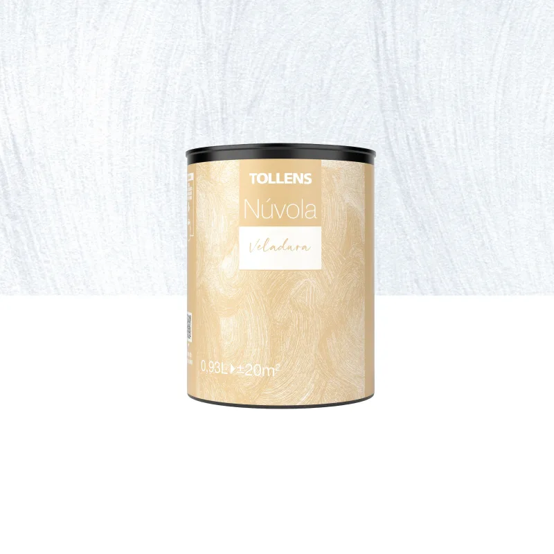 Pintura decorativa con efectos veladura efecto nuvola tollens color azul veladura 930ml acabado terciopelo