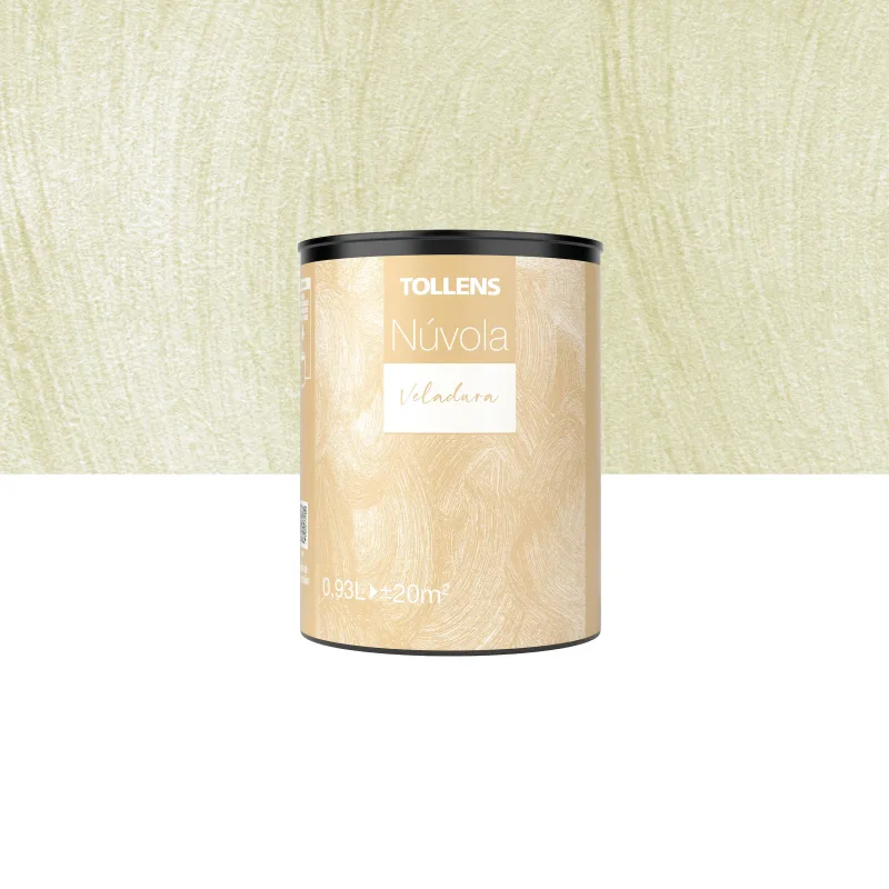 Pintura decorativa con efectos veladura efecto nuvola tollens color verde veladura 930ml acabado terciopelo