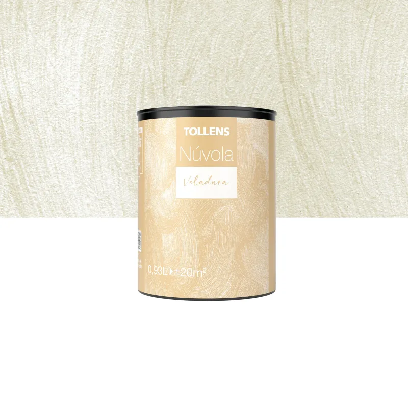 Pintura decorativa con efectos veladura efecto nuvola tollens color beige veladura 930ml acabado terciopelo