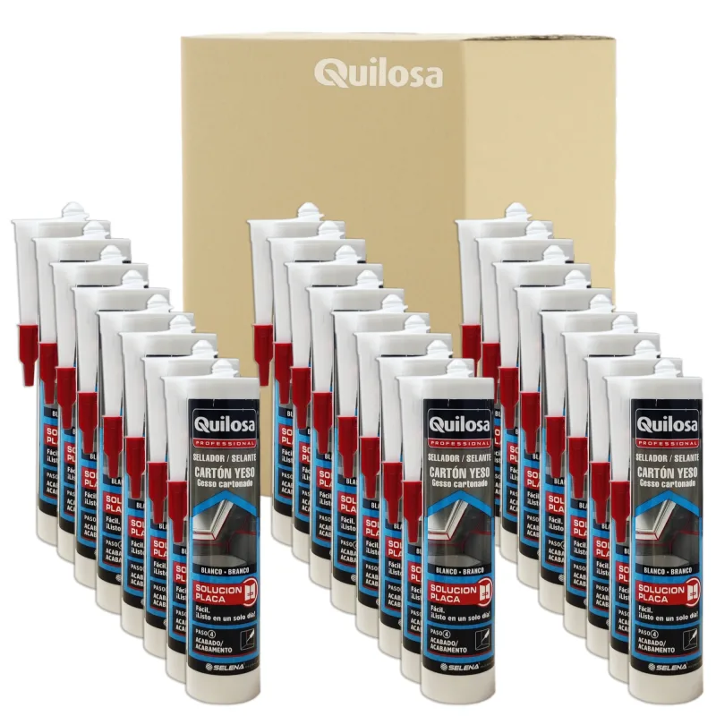 Caja 24 uds. sellador acrílico cartón-yeso pladur blanco 280 ml