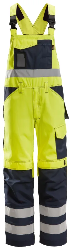 Peto trabajo unisex snickers highvis - amarillo/azul marino - talla 46 estándar