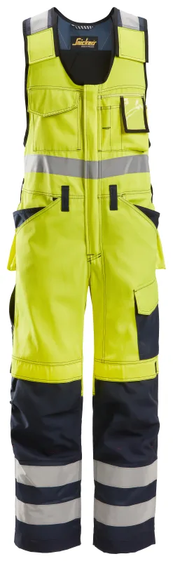 Peto trabajo unisex snickers highvis - amarillo/azul marino - talla 50 estándar