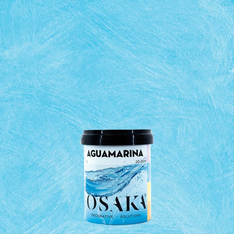 Pintura decorativa con efectos velatura aguamarina osaka 1 litro