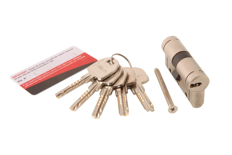 Bombin para cerradura de 30 + 30 mm thirard trafic niquelado