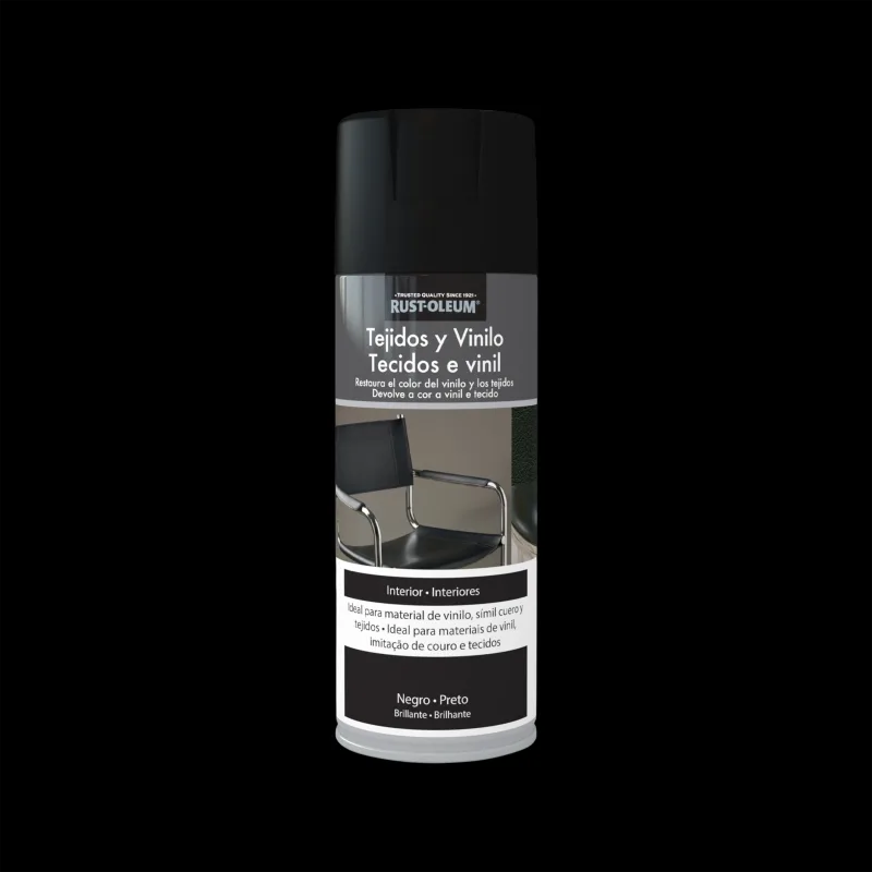 Spray tejidos y vinilo brillante rust-oleum 400ml negro
