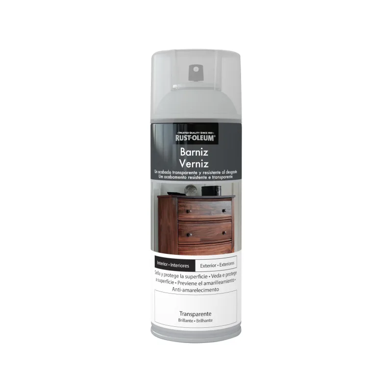 Barniz en spray brillante rust-oleum 400ml transparente