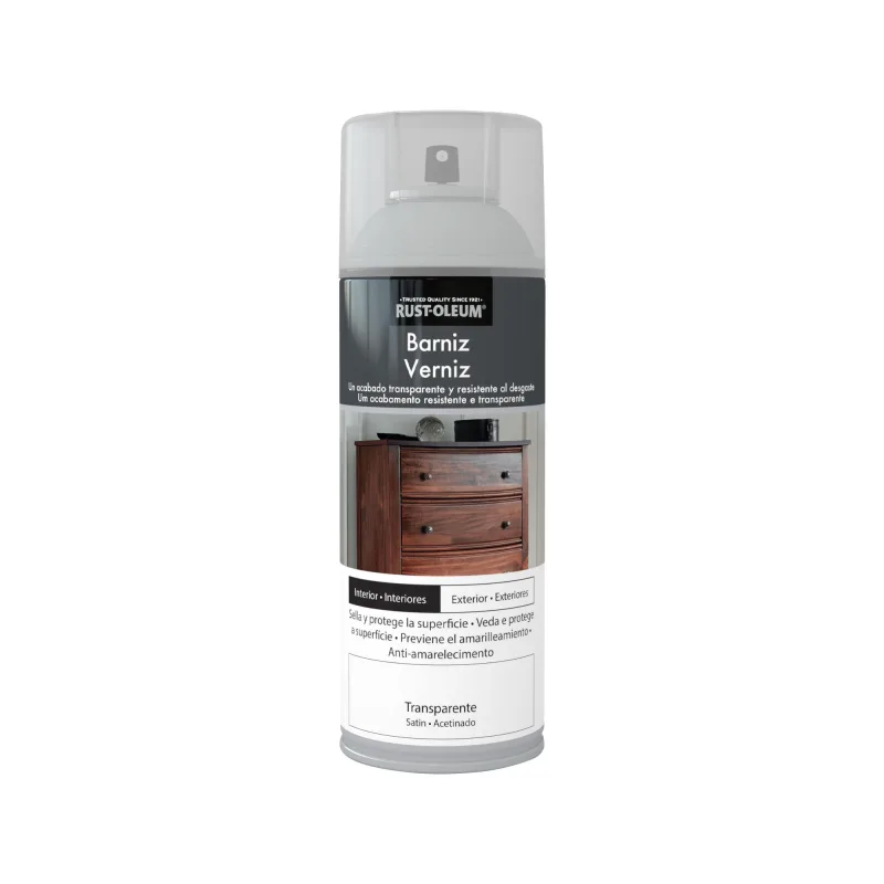 Barniz en spray satinado rust-oleum 400ml transparente