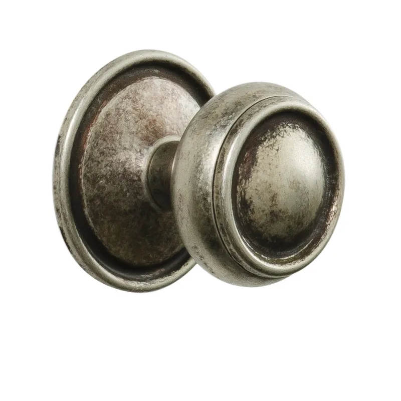 Pomo para puerta interior de zamak envejecido