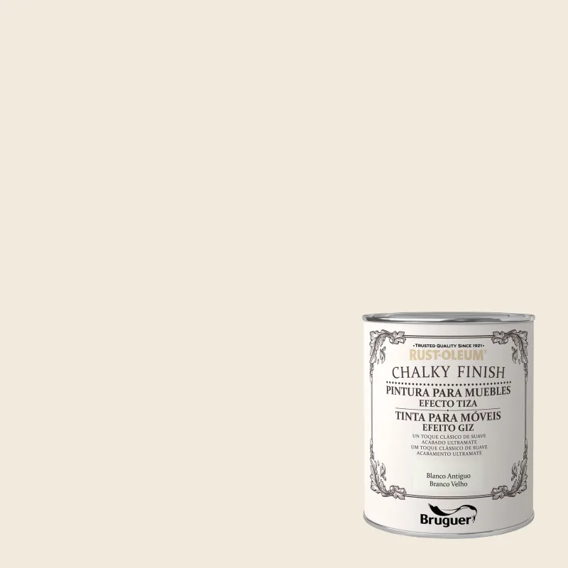 Pintura a la tiza chalky finish rust-oleum 750 ml blanco antiguo