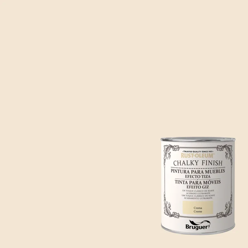 Pintura a la tiza chalky finish rust-oleum 750 ml crema