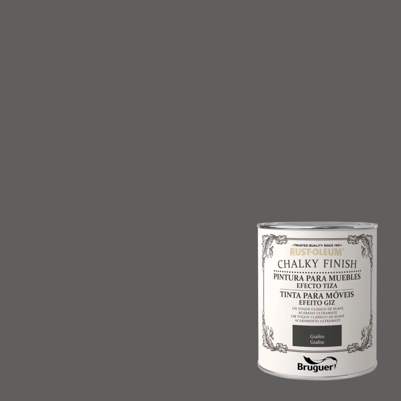 Pintura a la tiza chalky finish rust-oleum 750 ml grafito