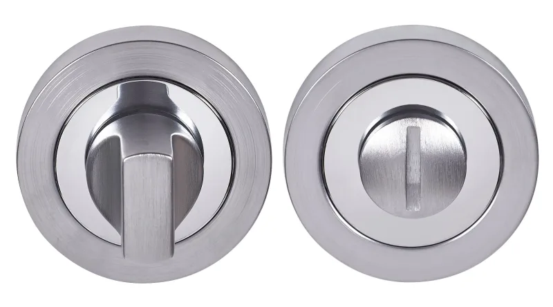 Condena de puerta de latóncromado satinado