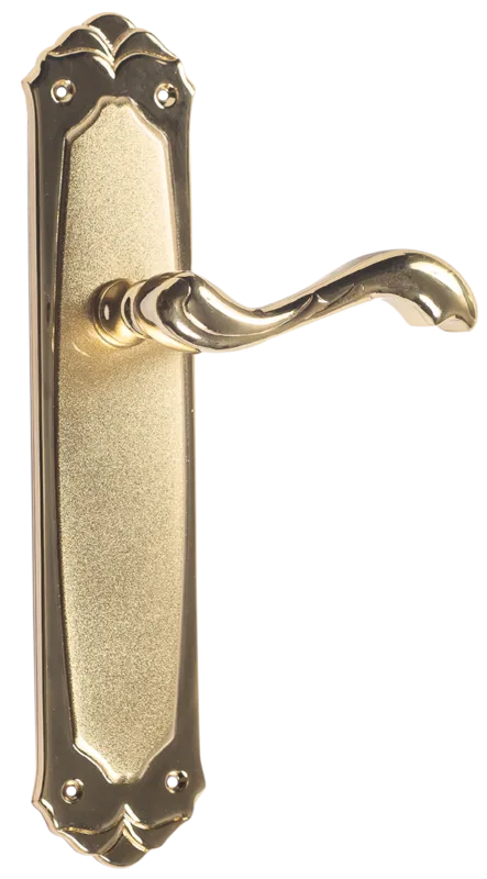 1/2 juego de manilla de placa de puerta prisma clásica de latón