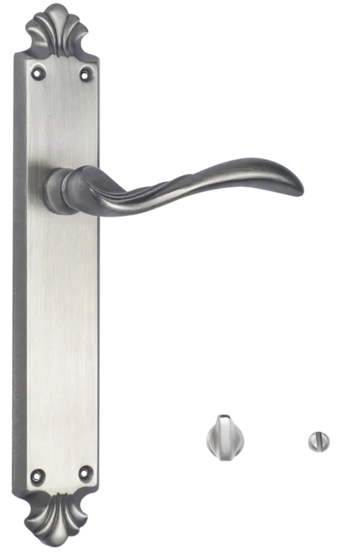 Manilla interior de puerta prisma clasica de latón transparente