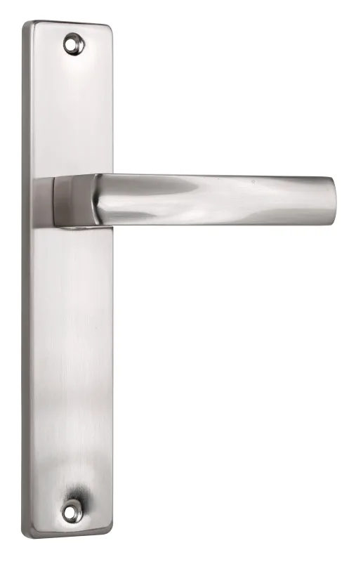 Manilla de placa para puerta futura de zamak color niquel satinado