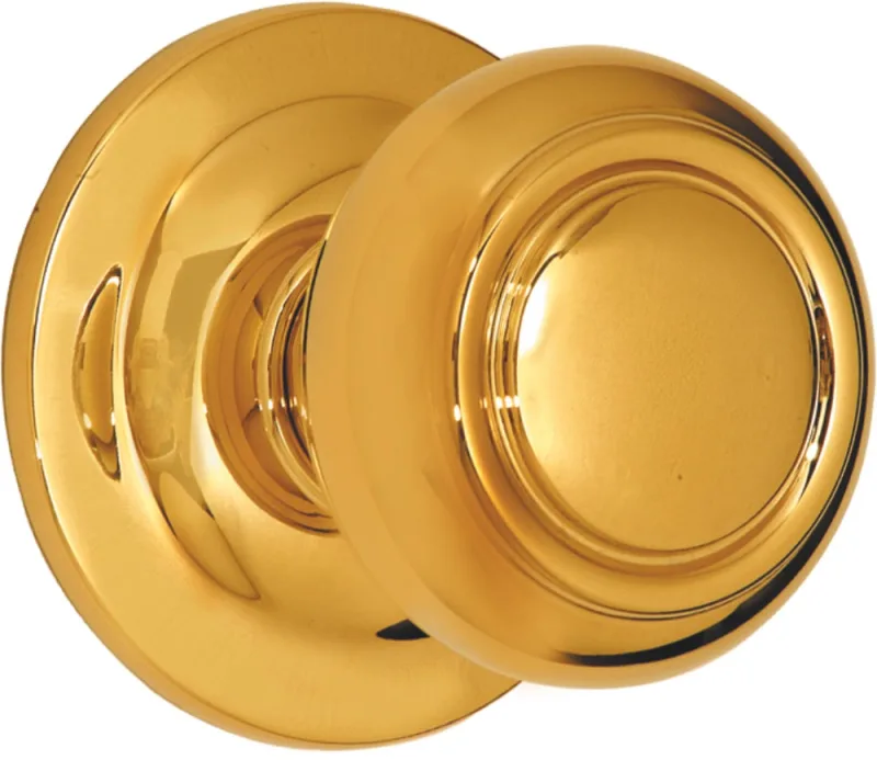 Pomo de puerta de latón brillante