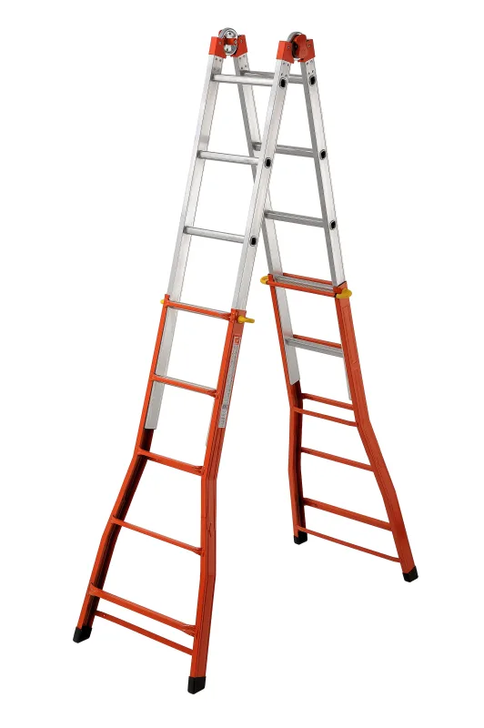 Escalera multiposición hierro 20 peldaños gierre altura máxima de trabajo 5,72 m