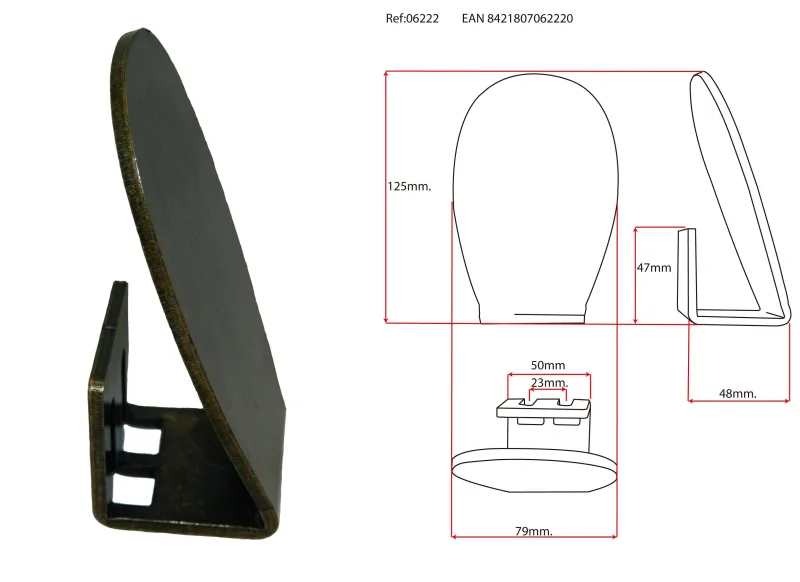 Pedal para empujar de hierro color bronce