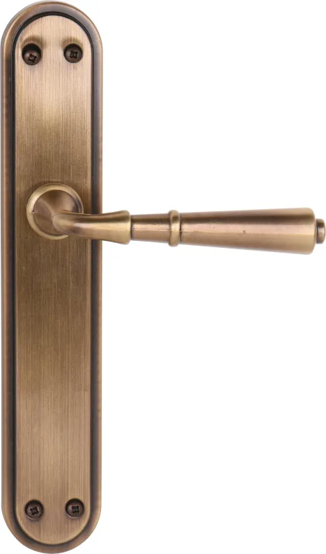 Manilla con placa para puerta manilla de zamak, bronce
