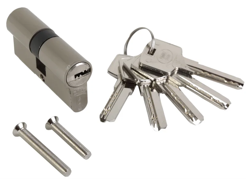 Bombin para puerta metálica de 30 + 30 mm leva 13,5 amig cromado