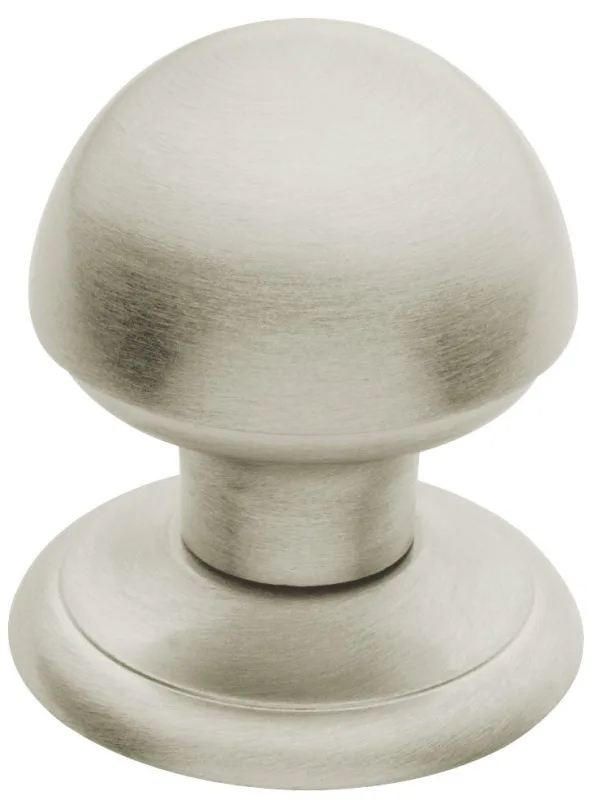 Pomo de puerta de latón niquelado mate