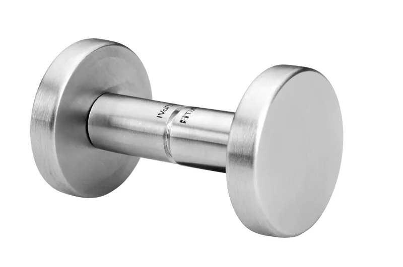 Tiradores para puerta de cristal en níquel satinado