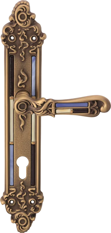 1/2 juego de manilla de placa de puerta 996pwbm de latón