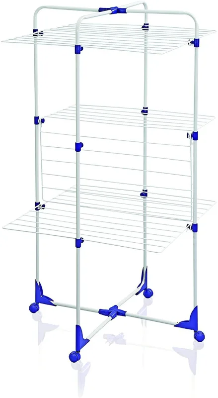 Tendedero vertical en forma de torre, 27 metros tendido, 68.5x122x27 cm