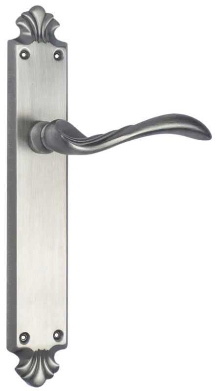 Manilla con placamanilla de placa para puerta prisma clásica de latón color tran