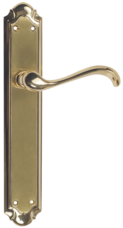 Manilla de placa para puerta prisma clásica de latón color