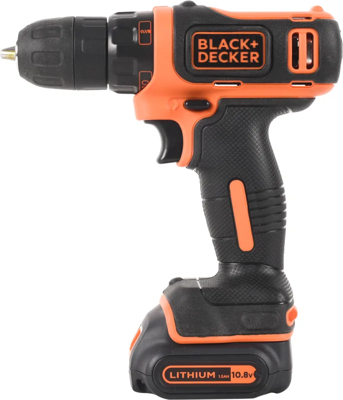 Atornillador a batería black + decker 10.8v - 1 bateria 1,5ah de litio, cargador 0,2a, caja y manual de instrucciones - bdcdd12-qw