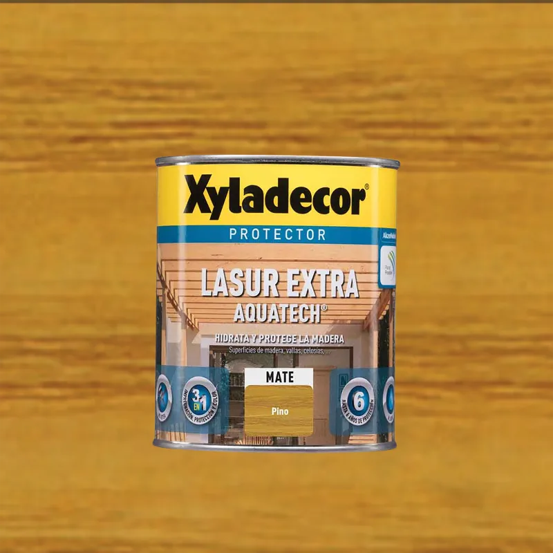Protector madera exterior color pino para caseta de jardín, ventana, puerta, valla, persiana xyladecor mate 2.5l base agua
