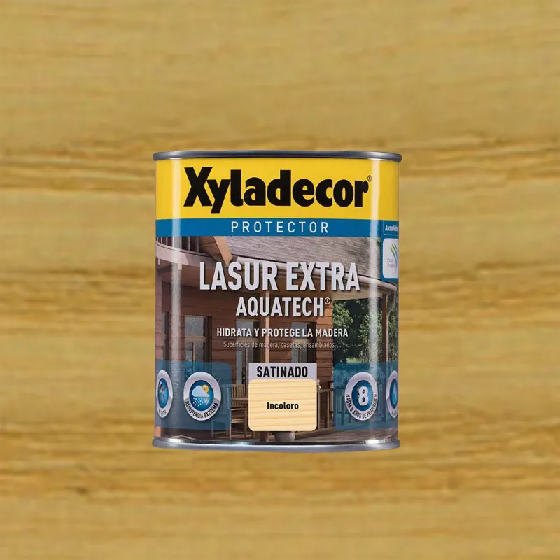 Protector madera exterior color incoloro para caseta de jardín, ventana, puerta, persiana, valla xyladecor satinado 750 ml base agua